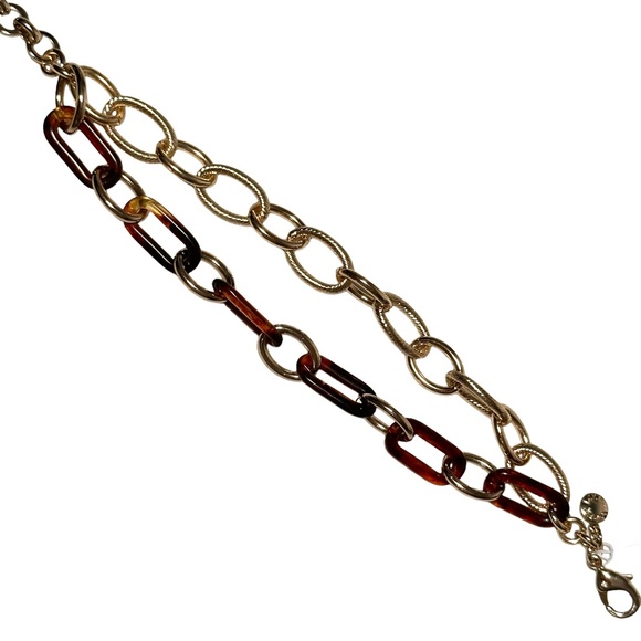 J. Crew Bracelet 7.5” Tortoise Chain Set BL436 - Picture 7 of 8